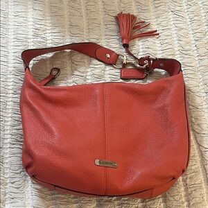 Coach Vibrant Pink Leather Avery Hobo Bag-EUC